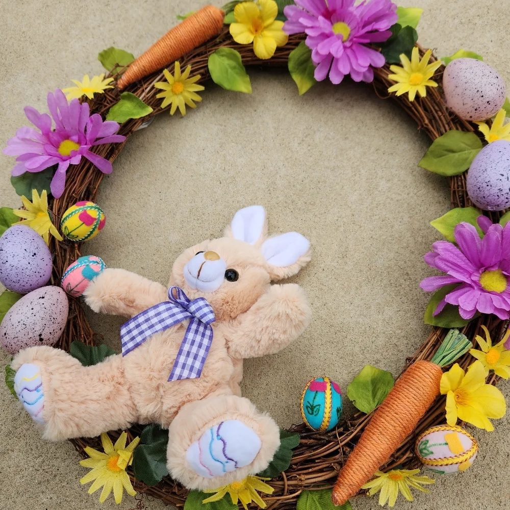 Easter Bunny Egg Shaped Wreath